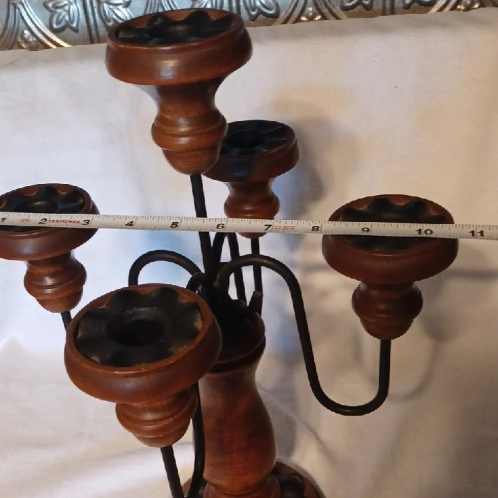 Home Interiors Brown and Black Candle Holder Accents